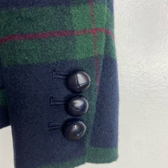 Talbots Women's Tartan wool Blazer - Navy and Green - Picture 4 of 7